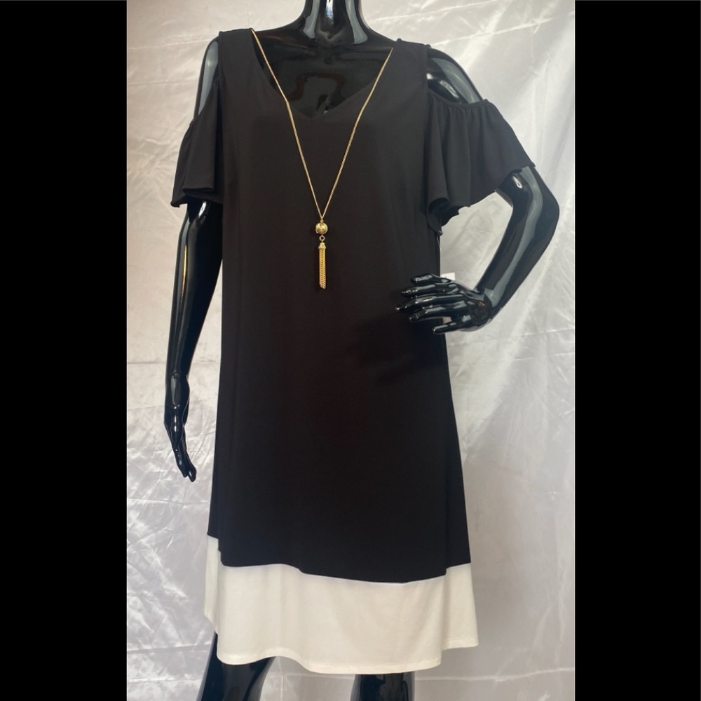 Black white dress